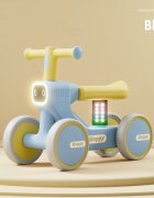 Nichiduta Vehicul fara pedale Ride-On pentru copii Happy Rider Blue cu sunete si lumini dimensiune 57 x 23 x 42cm inaltime pana la sezut 28 cm roti silentioase din spuma Eva