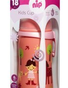 NIP Cana Kids Cup Girl PP 330 ml antipicurare cu clip de prindere 18+ luni