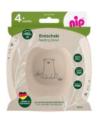 NIP Set 2 castroane pentru mancarea copiilor cu motive gravate laser din materiale naturale regenerabile fara BPA fara melamina lavabile in masina de spalat vase Made in Germany 4+ luni roz