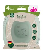 NIP Set 2 castroane pentru mancarea copiilor cu motive gravate laser din materiale naturale regenerabile fara BPA fara melamina lavabile in masina de spalat vase Made in Germany 4+ luni verde