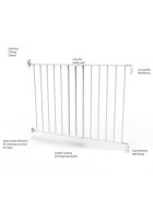 NOMA Poarta de siguranta extensibila 62 - 102 cm metal alb N93361