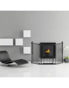 NOMA Tarc de siguranta modular cu 3 panouri metal negru N93491