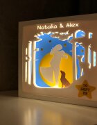Noorhandmadeatelier Tablou luminos Indragostiti 001