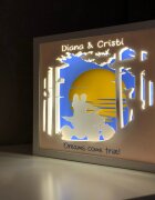 Noorhandmadeatelier Tablou luminos Indragostiti 006