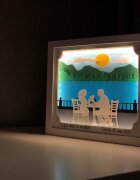Noorhandmadeatelier Tablou luminos Indragostiti 025