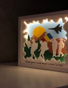 Noorhandmadeatelier Tablou luminos Militar 001