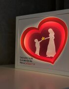 Noorhandmadeatelier Tablou luminos Parinti si copii 005