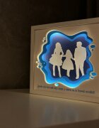Noorhandmadeatelier Tablou luminos Parinti si copii 025