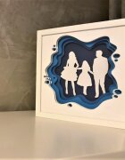 Noorhandmadeatelier Tablou luminos Parinti si copii 025