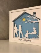 Noorhandmadeatelier Tablou luminos Parinti si copii 055