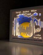 Noorhandmadeatelier Tablou luminos Parinti si copii 058
