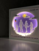 Noorhandmadeatelier Tablou luminos Parinti si copii 059