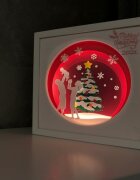 Noorhandmadeatelier Tablou luminos Parinti si copii 062 Craciun