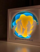 Noorhandmadeatelier Tablou luminos Parinti si copii 066