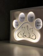 Noorhandmadeatelier Tablou luminos Pisica 002
