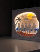 Noorhandmadeatelier Tablou luminos Plaja 001