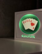 Noorhandmadeatelier Tablou luminos Poker 001
