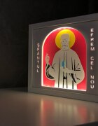 Noorhandmadeatelier Tablou luminos Sfantul Efrem Cel Nou