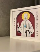 Noorhandmadeatelier Tablou luminos Sfantul Efrem Cel Nou