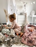 Nor Pufos Baby nest 2 fete din bumbac Jungle Pink Sleepee