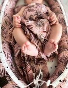 Nor Pufos Baby nest 2 fete din bumbac Jungle Pink Sleepee