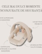Nor Pufos Baby nest modular cu arcada de jucarii 2in1 sand Sleepee