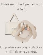 Nor Pufos Baby nest modular cu arcada de jucarii 3in1 pink Sleepee