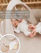 Nor Pufos Baby nest modular cu arcada de jucarii 3in1 pink Sleepee