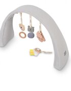 Nor Pufos Baby nest modular cu arcada de jucarii si aparat de sunete 4in1 gri Sleepee
