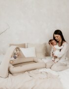 Nor Pufos Baby nest modular cu arcada de jucarii si aparat sunete 4in1 Sand Sleepee