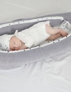 Nor Pufos Baby nest velvet premium Royal Baby gri Sleepee