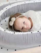 Nor Pufos Baby nest velvet premium Royal Baby gri Sleepee