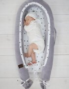 Nor Pufos Baby nest velvet premium Royal Baby gri Sleepee