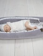 Nor Pufos Baby nest velvet premium Royal Baby gri Sleepee