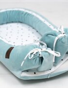 Nor Pufos Baby Nest velvet premium Royal Baby ocean mint Sleepee