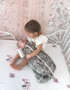Nor Pufos Cearceaf din bumbac pentru patut 120x60 cm Jungle Bird Sleepee
