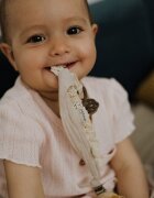 Nor Pufos Lant cu clips pentru suzeta Vintage rose Sleepee