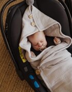 Nor Pufos Paturica universala pentru scoica auto bumbacmuselina Petrol light Sleepee 1.5 Tog