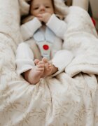 Nor Pufos Paturica universala pentru scoica auto Sleepee din bumbac Bamboo Beige 3 Tog