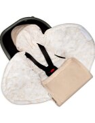 Nor Pufos Paturica universala pentru scoica auto Sleepee din bumbac Bamboo Beige 3 Tog