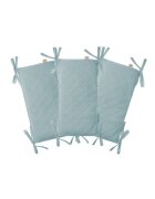 Nor Pufos Protectie laterala pentru patut pachet 3x60 cm catifea Sage Green