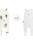 Nor Pufos Sac de dormit cu 2 fete din bumbac cu picioare 1-2 ani Jungle PlantDots Sleepee 2.5 Tog