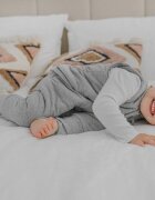Nor Pufos Sac de dormit din bumbac 3-4 ani Gri inchisDeschis Sleepee 2.5 tog