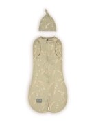 Nor Pufos Saculet din bumbac Swaddle pentru infasat + caciulita Second Step Meadow Sleepee