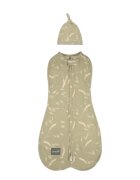Nor Pufos Saculet din bumbac Swaddle pentru infasat Nou nascut + caciulita First Step Meadow