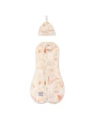 Nor Pufos Saculet swaddle pemtru infasat nou nascut + caciulita First Step Boho Sand Sleepee