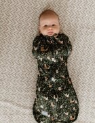 Nor Pufos Saculet Swaddle pentru infasat + Caciulita Second Step Forest Green Sleepee