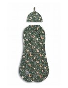 Nor Pufos Saculet Swaddle pentru infasat + Caciulita Second Step Forest Green Sleepee