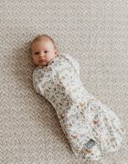 Nor Pufos Saculet swaddle pentru infasat + caciulita Second Step Forest Ivory Sleepee