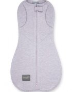 Nor Pufos Saculet swaddle pentru infasat din bumbac + caciulita Second Step roz Sleepee